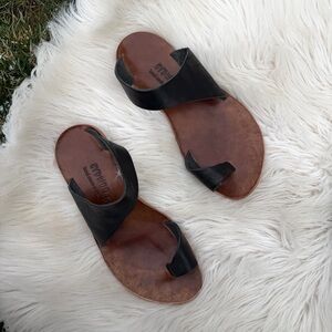 CYDWOQ Beach Hillary Trip Thong Sandal Toe Strap Sassy Boho Slide USA Made 37.5